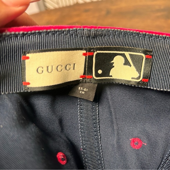 Gucci X Yankees MLB Pink Hat - Picture 7 of 8